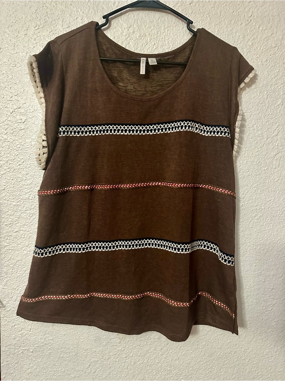 Cato Brown Cap Sleeve Top